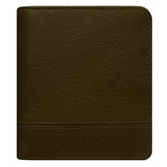 DR.HENRY Genuine Leather Olive Color Wallet for Men and Women