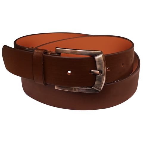 ABYS Genuine Leather Belt For Men(Brown)-B12