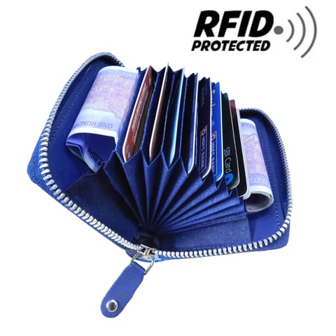 MATSS RFID Protected Card Holder[Blue & White]