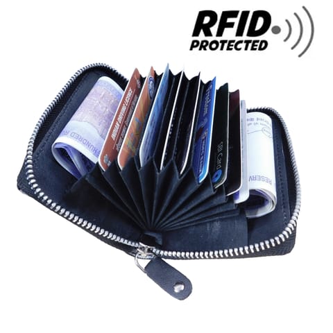 MATSS RFID Protected Card Holder[Black & White]