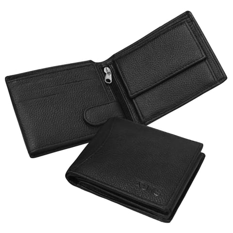 ABYS RFID Protected Genuine Leather Black Wallet For Men