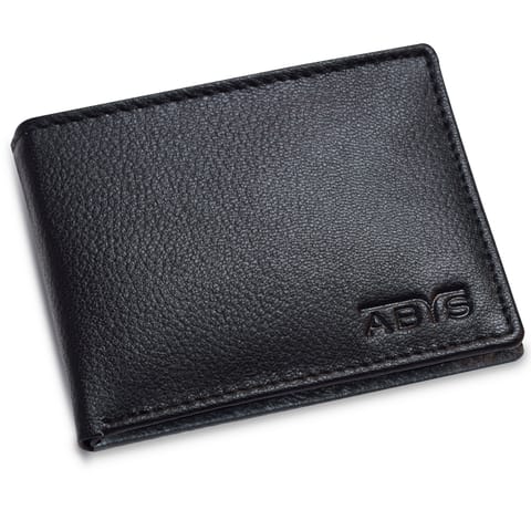 ABYS Genuine Leather Black  Men's Wallet | RFID Protection | Unisex Money Bag