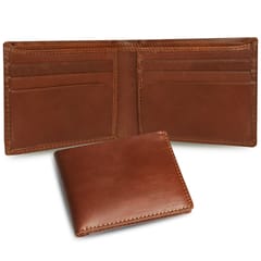 ABYS Hunter Leather Brown Wallet for Men | Genuine Leather Men's RFID Protected Purse | 6 Credit Card Slot Money Bag