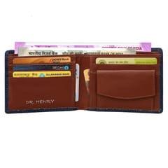 DR. HENRY Denim & Genuine Leather Wallet For Men