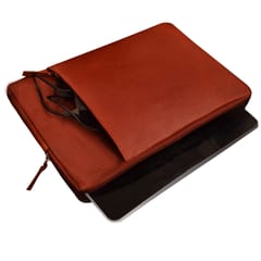 ABYS Genuine Leather Light Bombay Laptop Sleeve for Men and Women