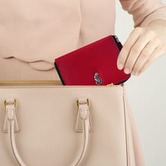 SOUMI Red Colour RFID Protected Wallet || Card Holder For Women