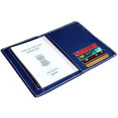 MATSS Leatherette Blue Color Passport Holder For Men And Women