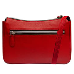 ABYS Genuine Leather Sling Bag for Women[Red]