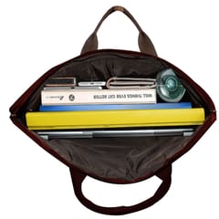 ABYS Genuine Leather Brown 15.6 inch Laptop Messenger and Shoulder Bag for Men and Women|Office Bag|Travel Bag|Laptop Bag(AS8603ABDB)