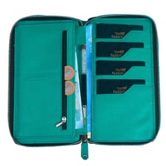 ABYS Genuine Leather Teal RFID Protected  Document Holder For Men And Women-(5117TL)