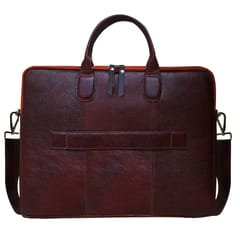 ABYS Genuine Leather Brown 15.6 inch Laptop Messenger and Shoulder Bag for Men and Women|Office Bag|Travel Bag|Laptop Bag(AS8603ABDB)
