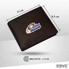 ABYS Genuine Leather RFID Protected Coffee Colour Mens Wallet(MI Theme)
