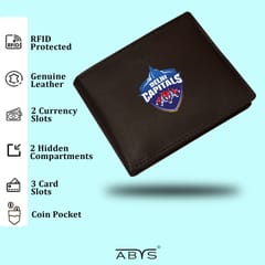 ABYS Genuine Leather RFID Protected Coffee Colour Mens Wallet(DC Theme)