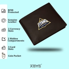 ABYS Genuine Leather RFID Protected Coffee Colour Mens Wallet(GT Theme)