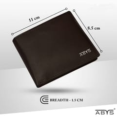 ABYS Genuine Leather RFID Protected Coffee Colour Mens Wallet