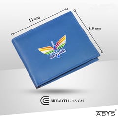 ABYS Genuine Leather RFID Protected Blue Colour Mens Wallet(LSG Theme)