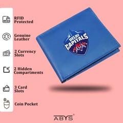 ABYS Genuine Leather RFID Protected Blue Colour Mens Wallet(DC Theme)