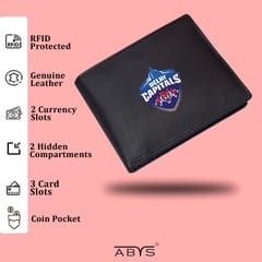 ABYS Genuine Leather RFID Protected Black Colour Mens Wallet(DC Theme)