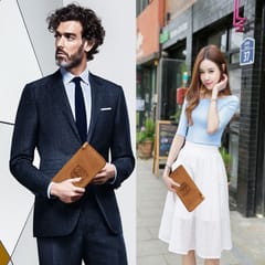 ABYS Hunter Leather RFID Protected Tan Passport Holder for Men and Women | Card Holder  |Passport Pouch | Family Travel Wallet