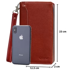 ABYS Genuine Leather Passport Wallet||Chequebook Case||Travel Wallet for Women