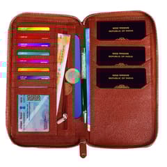 ABYS Genuine Leather Passport Wallet||Chequebook Case||Travel Wallet for Women
