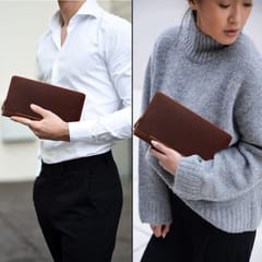 ABYS Genuine Leather Family Passport Holder for 8 Passports| RFID Blocking Passport and Card Holder | Travel Organizer for Men and Women(Wine Brown)