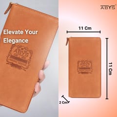 ABYS Genuine Leather 27 Slots Card Holder(Tan Hunter)