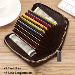 ABYS RFID Protected Leather 9 Slots Card Holder For Men & Women