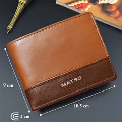MATSS RFID Protected Tan-Cognac Original Leather Wallet For Men