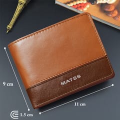 MATSS RFID Protected Tan-Cognac Original Leather Wallet For Men