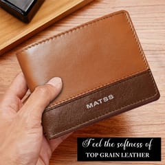 MATSS RFID Protected Tan-Cognac Original Leather Wallet For Men