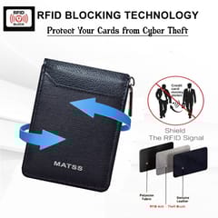 MATSS 11 Slots Black Colour Card Holder