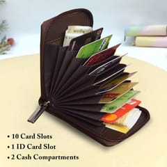 MATSS 11 Slots Chocolate Colour Card Holder