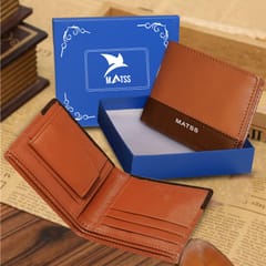 MATSS RFID Protected Tan-Cognac Original Leather Wallet For Men