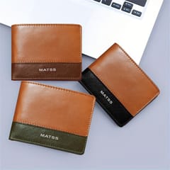 MATSS RFID Protected Tan-Olive Original Leather Wallet For Men