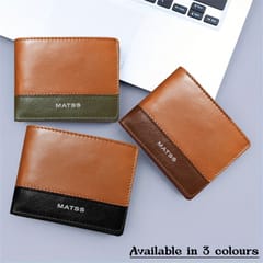 MATSS RFID Protected Tan-Olive Original Leather Wallet For Men