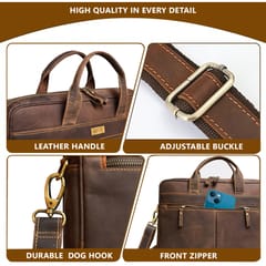 ABYS 14 Inches Hunter Leather Laptop/Macbook/Messenger Bag