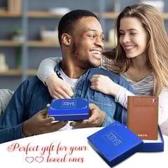 ABYS Premium Tan Suffiano Print Leather RFID Protected 7 Slots Card Holder