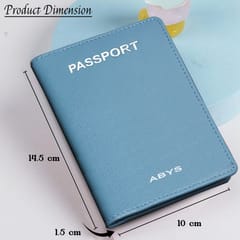 ABYS Suffiano Print Leather Sky Blue Passport Holder