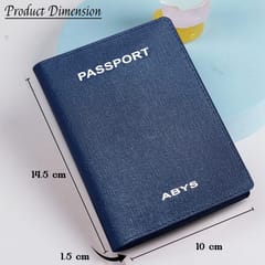 ABYS Suffiano Print Leather Blue Passport Holder