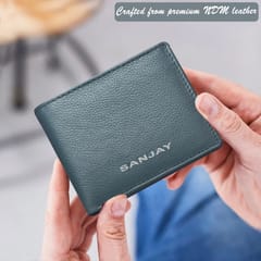 ABYS Genuine Leather Personalised Grey Wallet For Men