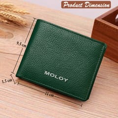 ABYS Genuine Leather Personalised Green Wallet For Men