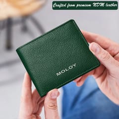 ABYS Genuine Leather Personalised Green Wallet For Men
