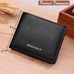 ABYS Genuine Leather Personalised Black Wallet For Men