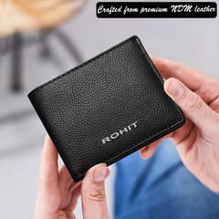 ABYS Genuine Leather Personalised Black Wallet For Men