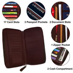 Genuine Leather Wine Colour Document Holder