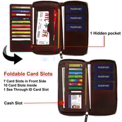 Genuine Leather Wine Colour Document Holder