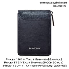 MATSS 11 Slots Black Colour Card Holder