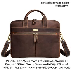 ABYS 14 Inches Hunter Leather Laptop/Macbook/Messenger Bag