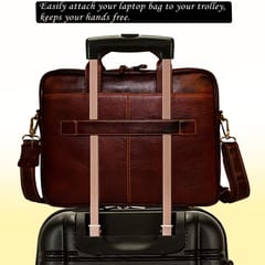 ABYS 14 Inches Genuine Leather Laptop/Macbook/Messenger Bag